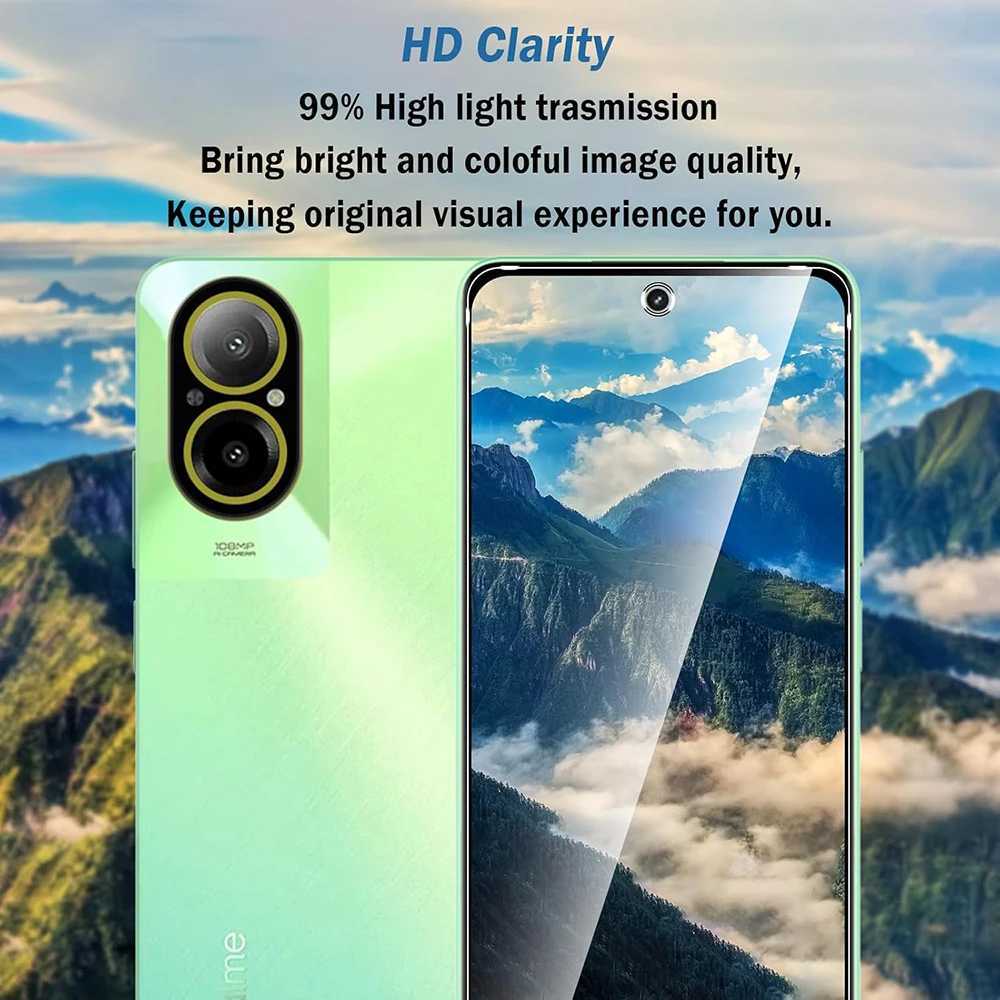 5-1Pcs Tempered Glass for Realme C55 C53 C67 4G 5G C35 C33 C31 C25 C21 C17 C15 C12 C11 C30 C20 Screen Protector on Realme C3 C2 G251218