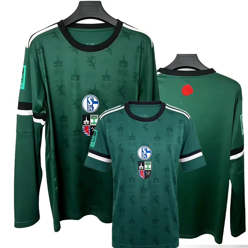 25 26 FC Schalke 04 Football Jersey KARAMAN Home 2025 2026 Special Edition Long-Sleeve Football Jersey YOUNES SCHALLENBERG TEMPELMANN SYLLA Schalke Men's Wear