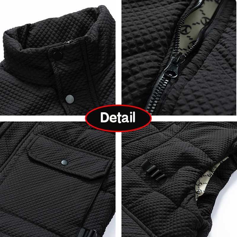 8XL Autumn Winter Men Warm Stand Collar Vest Men Outdoor Casual Sleeveless Windproof Fashion Loose Brand Zipper Vest Male CoatG251218
