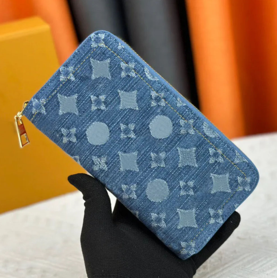 10A Luxurys Denim Wallet Designer Wallet Men's Women's Zipper Wallet Mini purse designer bag Card Holder Coin Wallets Key Holder Cards Holder Long Wallet short purses