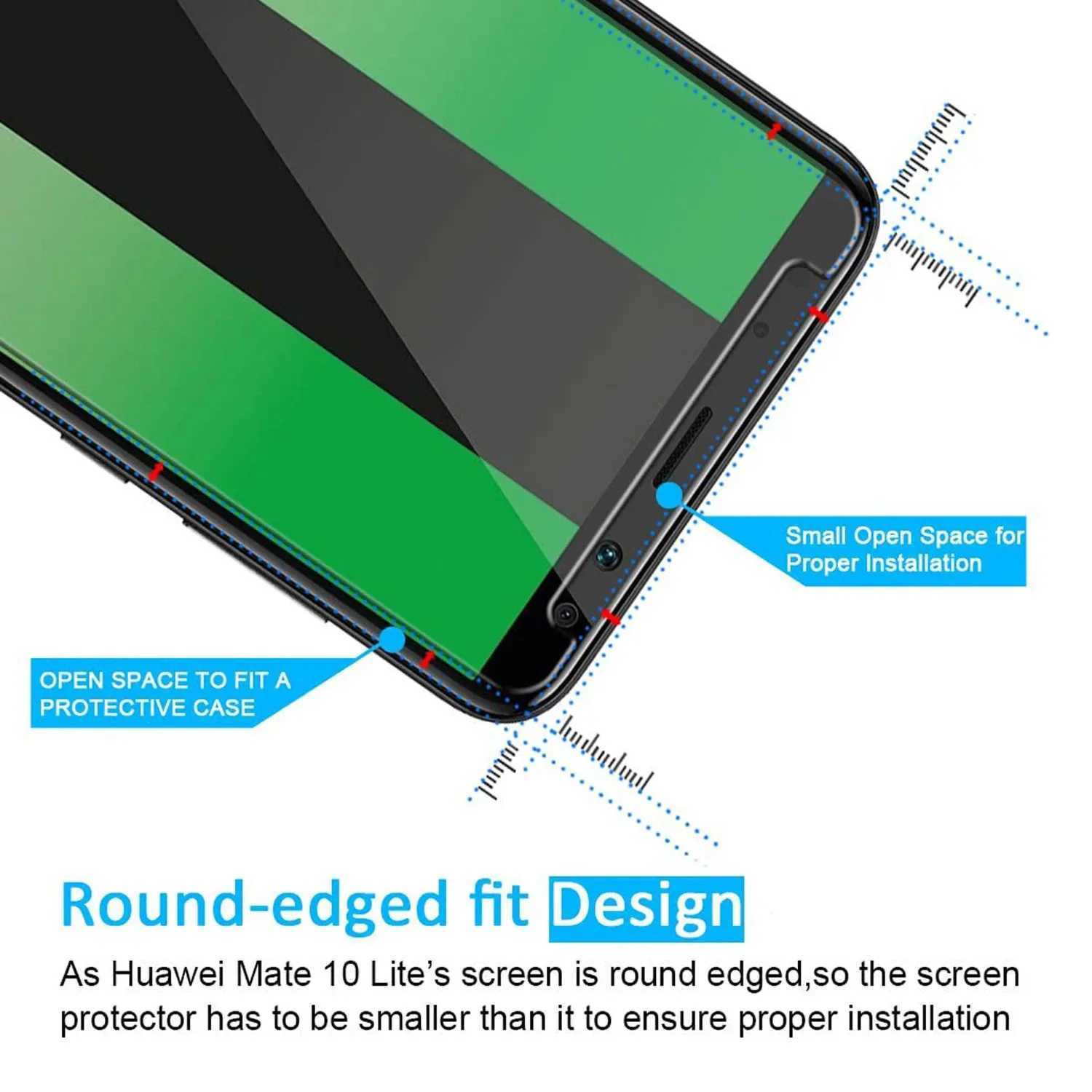 2/4Pcs SCREEn Protector Glass Film For Mate 10 Lite 10 Pro Tempered Glass G251218