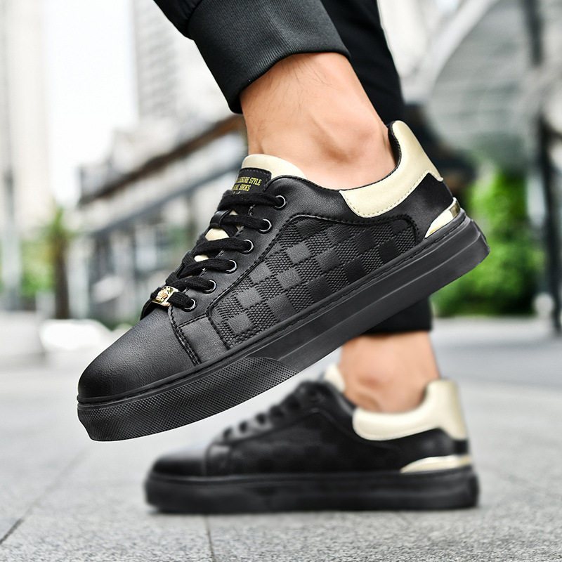 Fashion Designer New Mens Shoes Spring Hot Selling Check Print Casual Versatile Sneakers Street Trend Style Free Shipping Black White Size 38-44