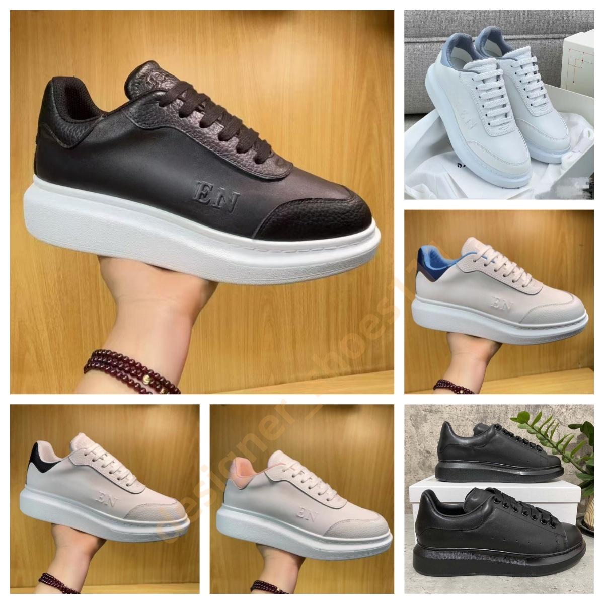 10a designer men shoes luxury casual shoes men skateboard shoes women shoes leather white shoes three layers of black white pink suede outdoor rubber sneaker 35-46