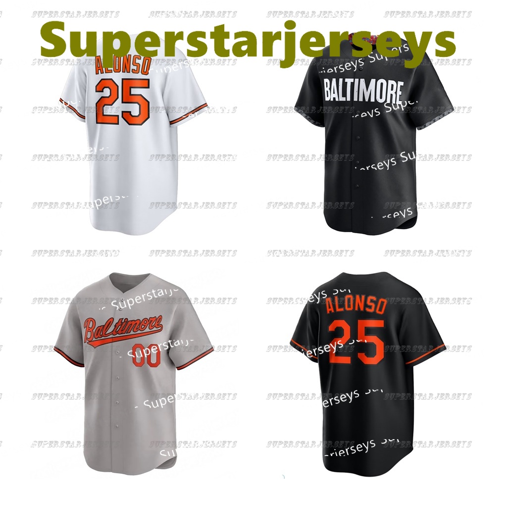 Adley Rutschman Pete Alonso Gunnar Henderson Cal Ripken Jr. Ripken Jackson Holliday Cedric Mullins Ryan Mountcastle Personalized Customized Baseball Jersey