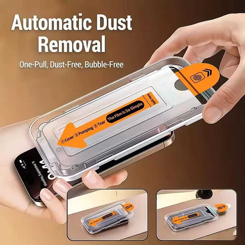 HD Tempered Glass For iPhone 17 Pro Max 16 15 14 13 11 12 Pro Max 16e 7 8 Plus SE XR XS Easy Install Dust-proof Screen Protector G251218