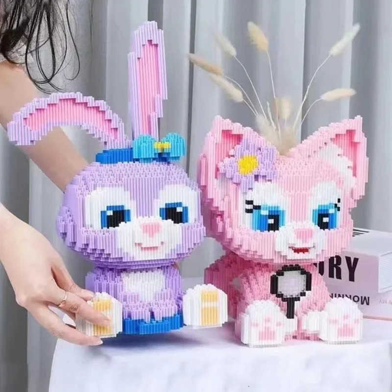Disney Stellalou Linabell Building Blocks Toy Cute Puzzle Assembly Model Kids Birthday Gift Desktop Decor Collectible H251218