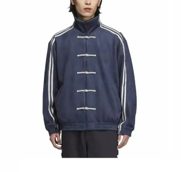 Men's Jackets Cleanfit Spliced Stand Collar Jacket Spring Chinese Style Buttoned Fashion Retro Tang Single Breasted Tops Coat