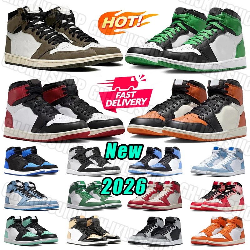 New Designer shoes 1 1s High Basketball shoes Shattered Backboard Leather rubber Chicago Lost and Found Black Toe Reimagined Mens Womens Outdoor Sneakers