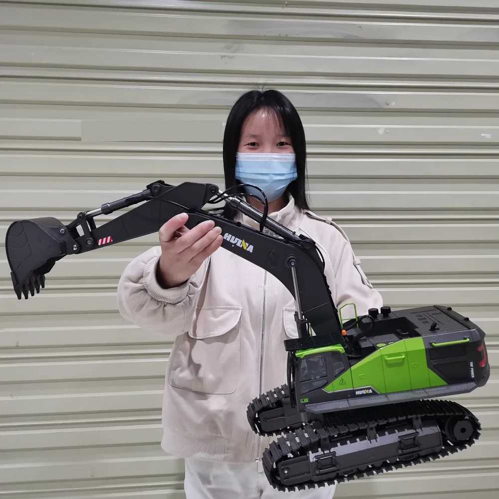 1/14 HUINA 1593 582 RC Excavator Dumper Truck crawler Alloy Tractor Loader 24G Radio Controlled Car Engineering toy for boy G251218