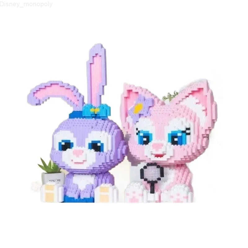 Disney Stellalou Linabell Building Blocks Toy Cute Puzzle Assembly Model Kids Birthday Gift Desktop Decor Collectible H251218