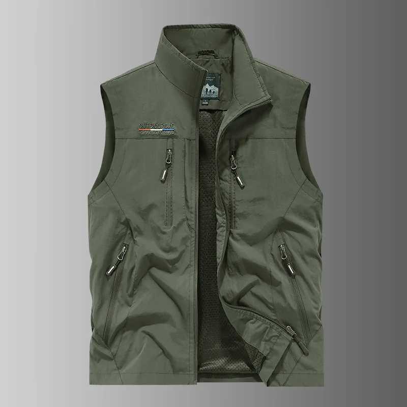 New autumn-winter fashion hooded jacketmens outdoor stand-up collar functional multi-pocket waterproof and quick-drying jacketG251218