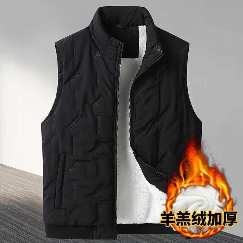 Thickened Vest Mens 8XL 9XL 10XL Plus Size Winter Lamb Down Coat Outdoor Wear Vest Waistcoat Velvet Top Jackets Male ClothingG251218