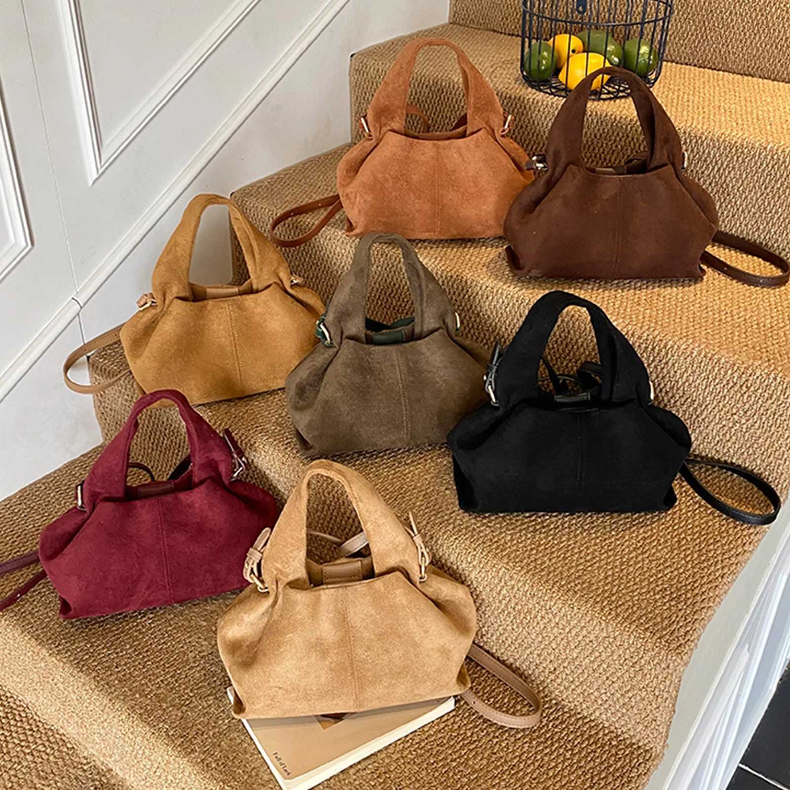 Faux Suede Crossbody Bag Fashion Handbag with Adjustable Strap Commuter Bag for Women Work Shopping Travel DailyT251218