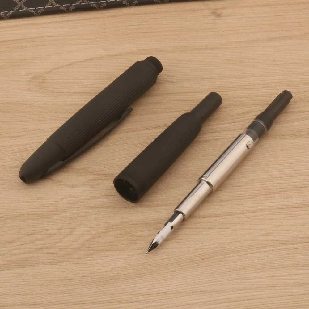 new JinHao 10 Fountain Pen Press matte black F/EF Nib Stationery Off School Supplies Gift Ink Pens Y251218