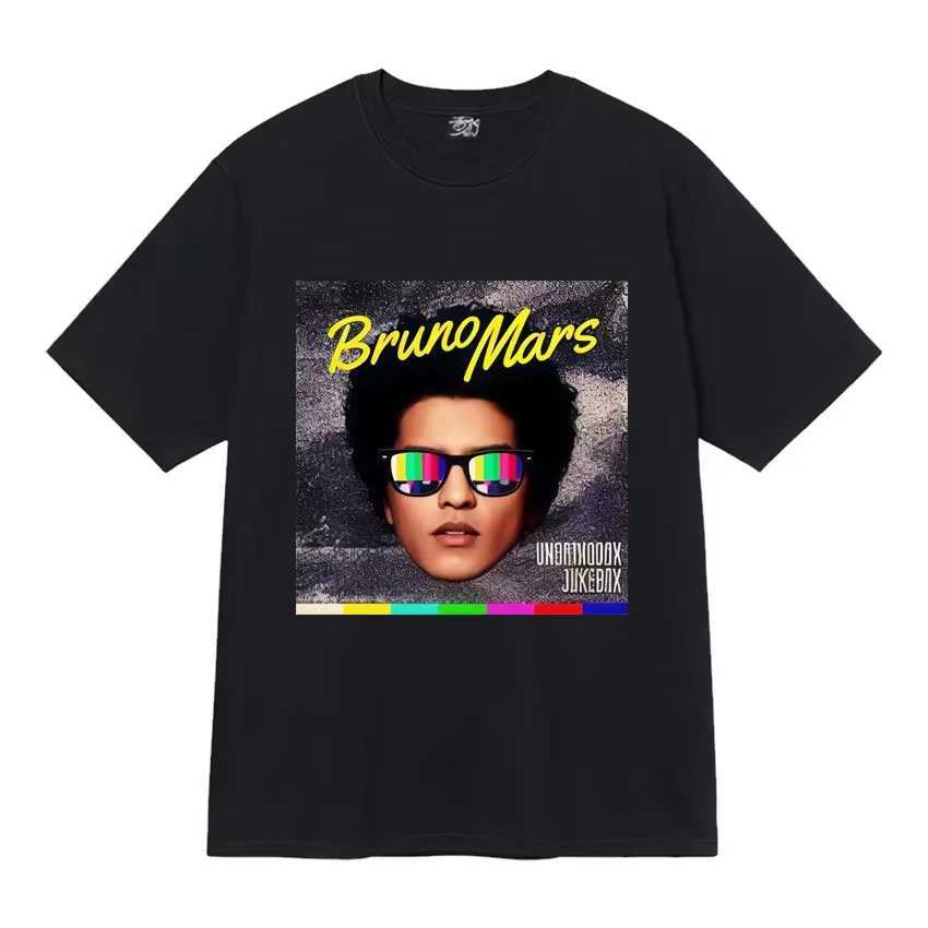 Singer Bruno Mars 24k Magic Tour Fashion Print T Shirts Hipster Mens Women Hip Hop T-shirts Casual Summer Humor Cotton Tee Shirt X251218
