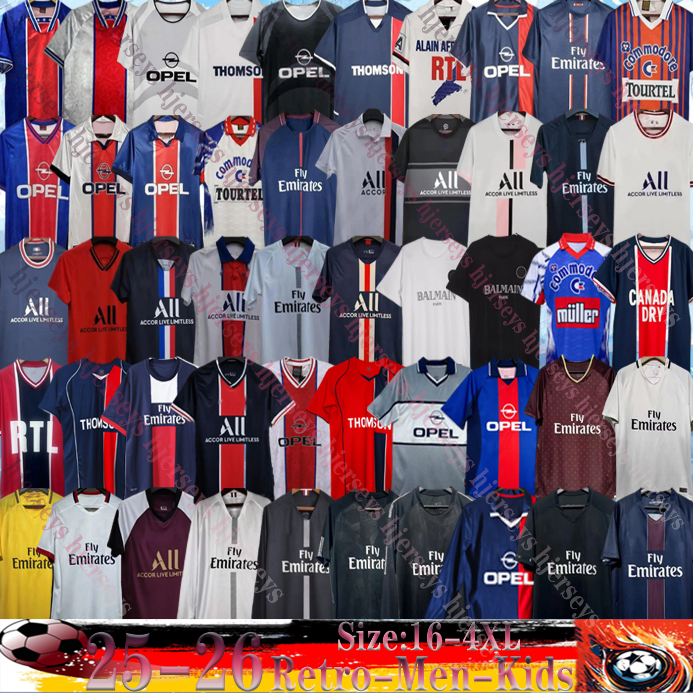 Paris VITINHA D.Dembele soccer jersey Retro kids 17 18 19 20 21 22 23 24 KVARATSKHELIA JOAO NEVES D.DOUE BARCOLA PSGES HAKIMI NEYMAR MBAPPE Maillots de Men football shirt