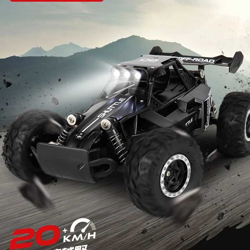 New RC Car 116 2WD with LED Light 24G 20KM/H High Speed Off-Road Climbing Remote Control Car Toy Gifts for Boys Girls Kids G251218
