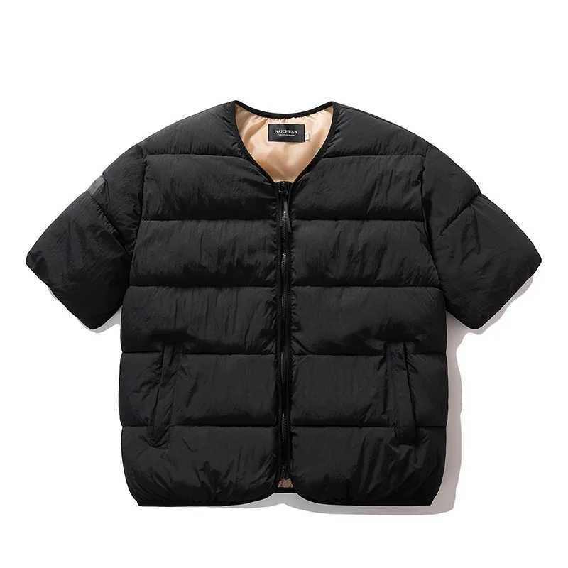 Korean Fashion Vests Warm Men and Women Half-sleeved Vest Jackets Winter Fashion Couple Cotton-Padded Vest Coats Warm WaistcoatsG251218