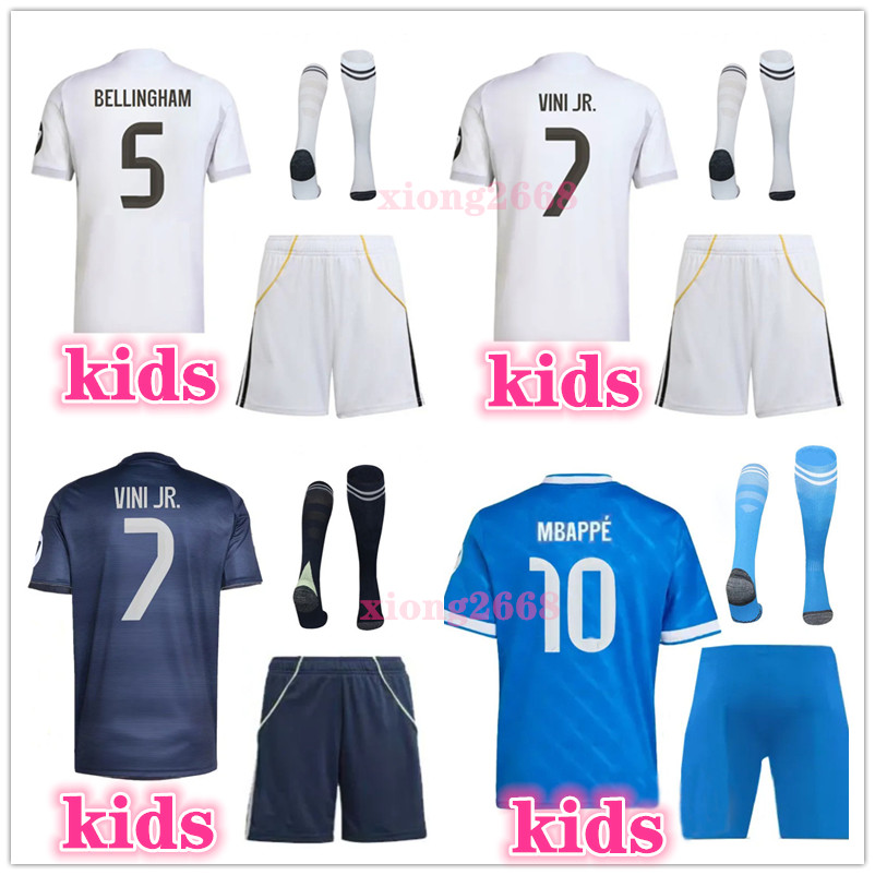 2025 2026 RealEs MadridEs kids soccer jerseys BELLINGHAM MBAPPE VINI JR 25 26 27 kids football kits football jersey shirt socks camisetas futbol Maillot Foot