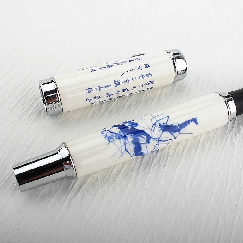 Jinhao 950 Ceramics Silver Clip Metal Fountain Pen 05mm Nib Steel Ink Pens for Gift Off Supplies School Supplies Y251218