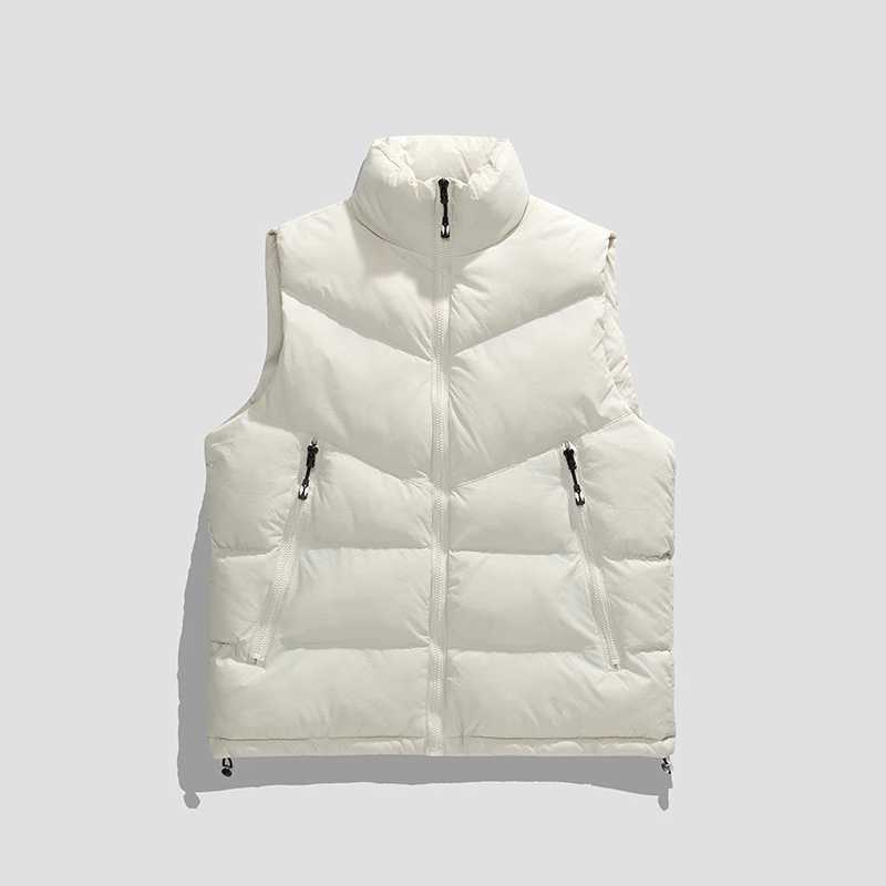 Mens Korean Style Puffer Vest Thickened Sleeveless Quilted Jacket for StreetwearG251218