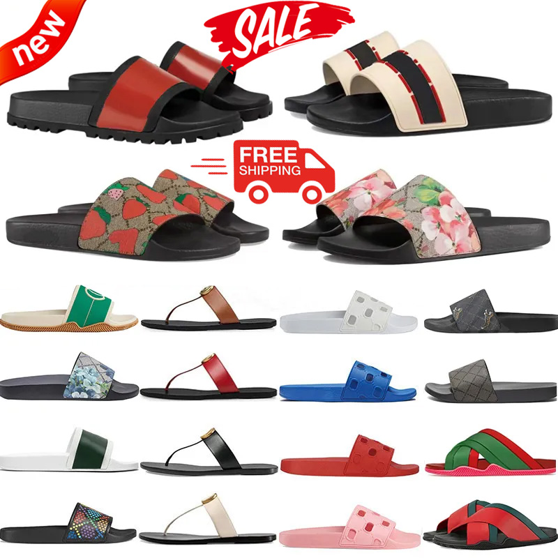 Designer GG Luxury Flip Flops Slides for Womens Mens Easy-to-wear Rubber Soft Sole Summer Beach Casual Sandals Slippers With Box Size 35-45