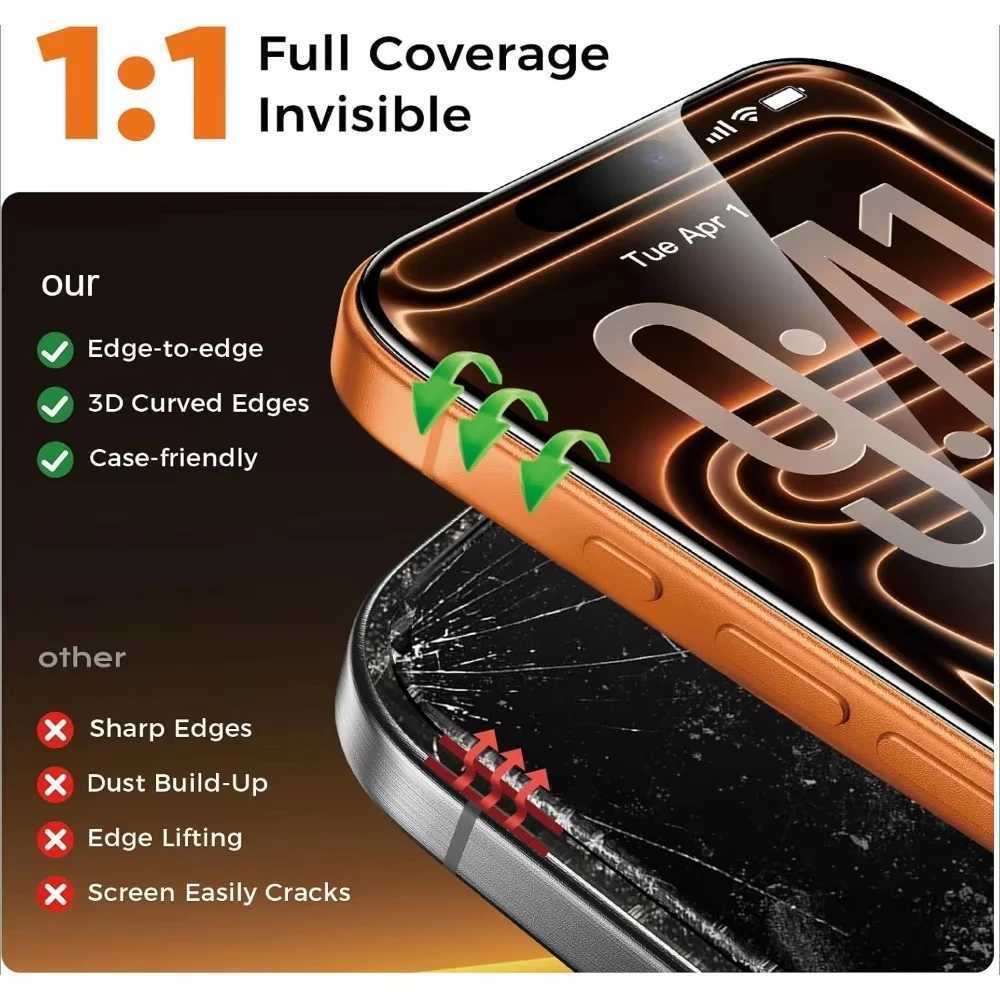 1-3PCS 8K Dust Free Easy Install SCREEn Protector For 11 Lite 5G Ne 14T 15T Pro 13T 12T 11T 10T 14 13 12 Tempered Glass G251218