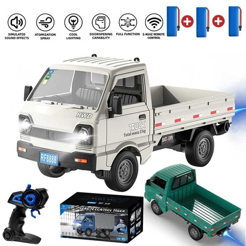 New KF21 116 24GHZ Remote Control Car Simulates Drift And Climbing Trucks With Spray And LED Lights Toy For Children Boys Gift G251218