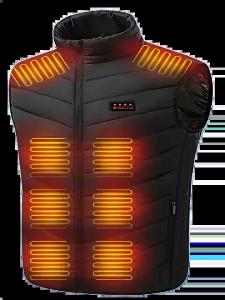 New Winter Leisure 4-Control 26 Zone Intelligent Heating VEST MenS Outdoor WarmTH Usb Heating Versatile CoatNo BankG251218