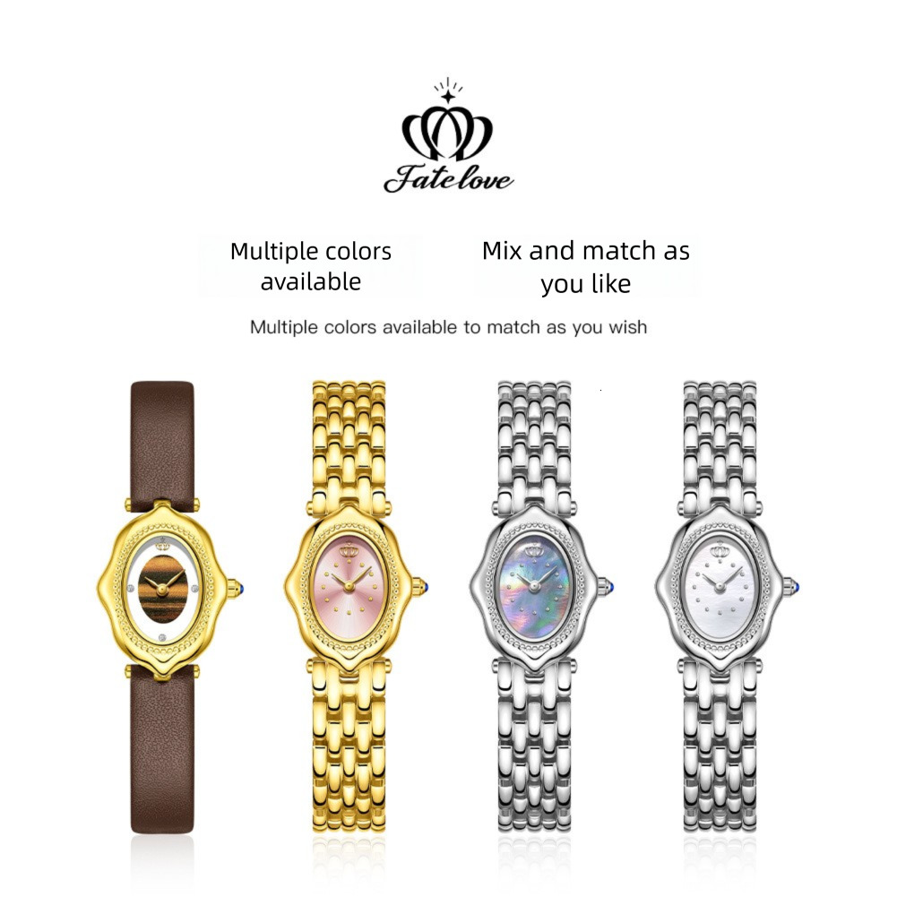 Fate Love brand new retro style designer exquisite women's watch steel strap quartz watch women's watch - view 4
