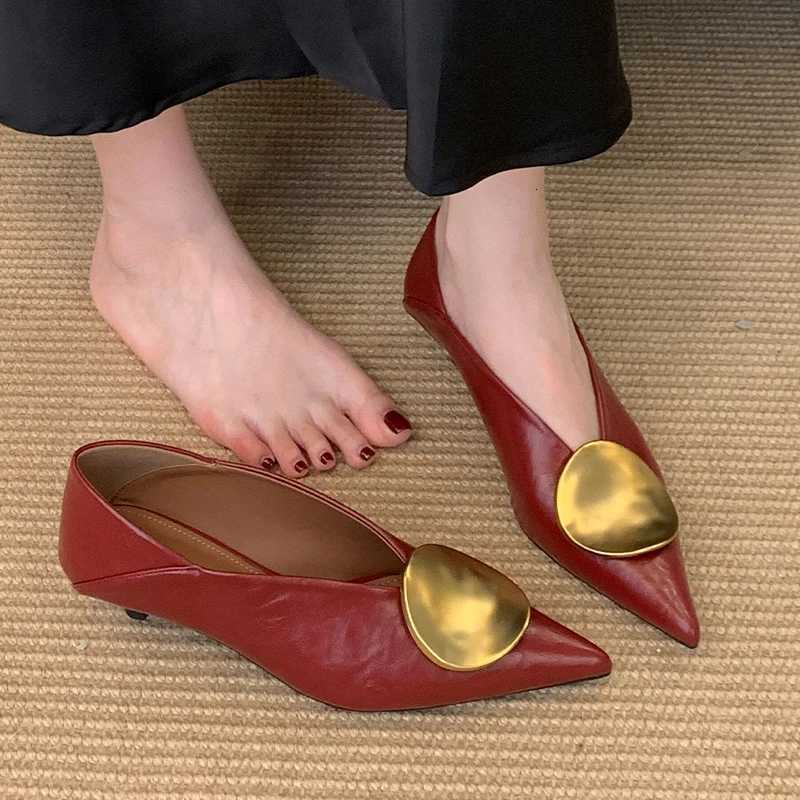 Luxury Women Heeled Shoes Pointed Toe Low Heels Designer Shoes Sexy Dress Fashion Woman Pumps 2025 Summer Elegant Zapatos Mujer Z251218