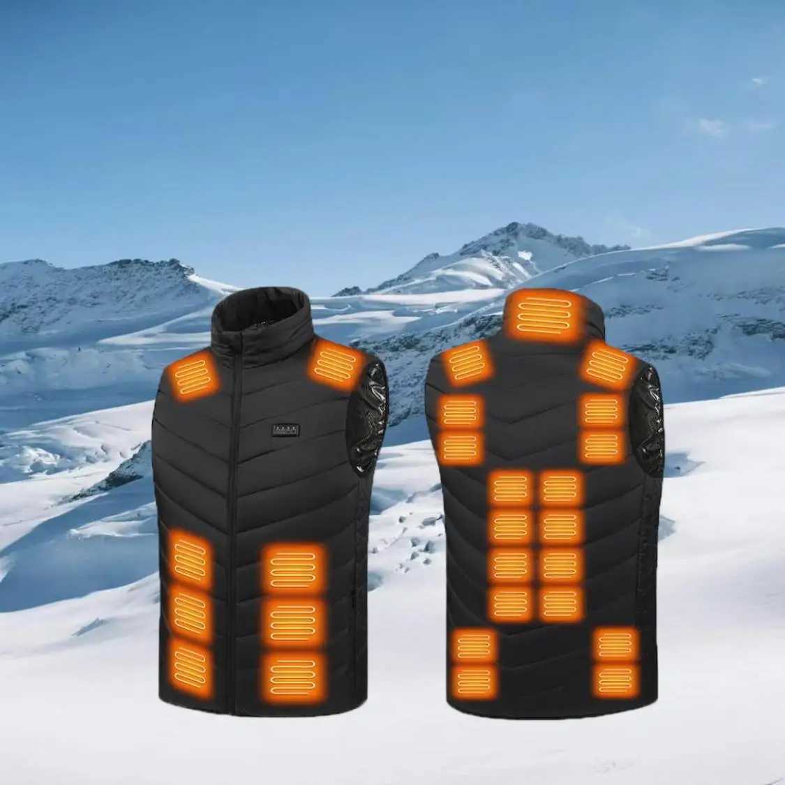 New Winter Leisure 4-Control 26 Zone Intelligent Heating VEST MenS Outdoor WarmTH Usb Heating Versatile CoatNo BankG251218