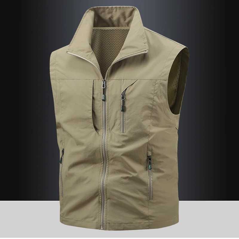 M-8XL New Autumn and Winter Vest for MenComfortableHigh-qualityMulti Pocket Fashionable Vest Jacket for MenG251218