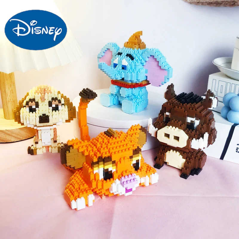 Disney Lion King Simba Building Blocks Dumbo Eeyore Timon Pumbaa Assembly Construction 3D Model Mini Bricks Figures Toys H251218