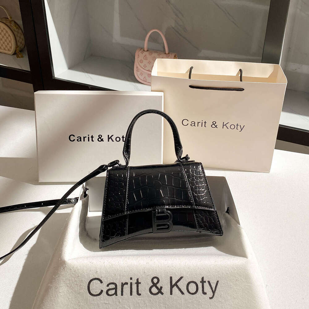 Dropshipping High-End 2025 Crocodile Pattern Hourglass Bag Autumn Winter Versatile Shoulder Crossbody Handbag Wholesale dh912061137JY
