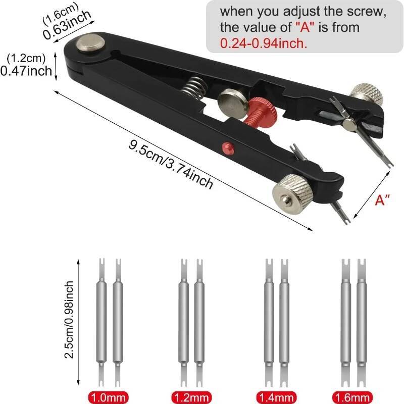 Bar Set Watchband Pliers With 10 Pins Watch Wrist Ban Repair Remove Tool Spring Plier Tweezer