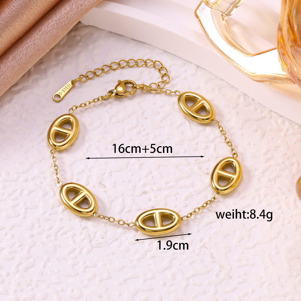 New Three Dimensional Design Titanium Steel Bracelet Charming Women s Fashionable Hollow Bracelet Very Suitable For Holiday Gifts Daily Wear Bracelets
