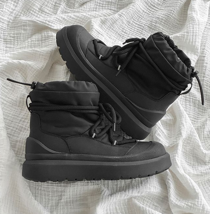 2025 new versatile comfortable snow boots men's design sense outdoor hiking shoes winter fleece thickened cotton shoes Martin boots for men