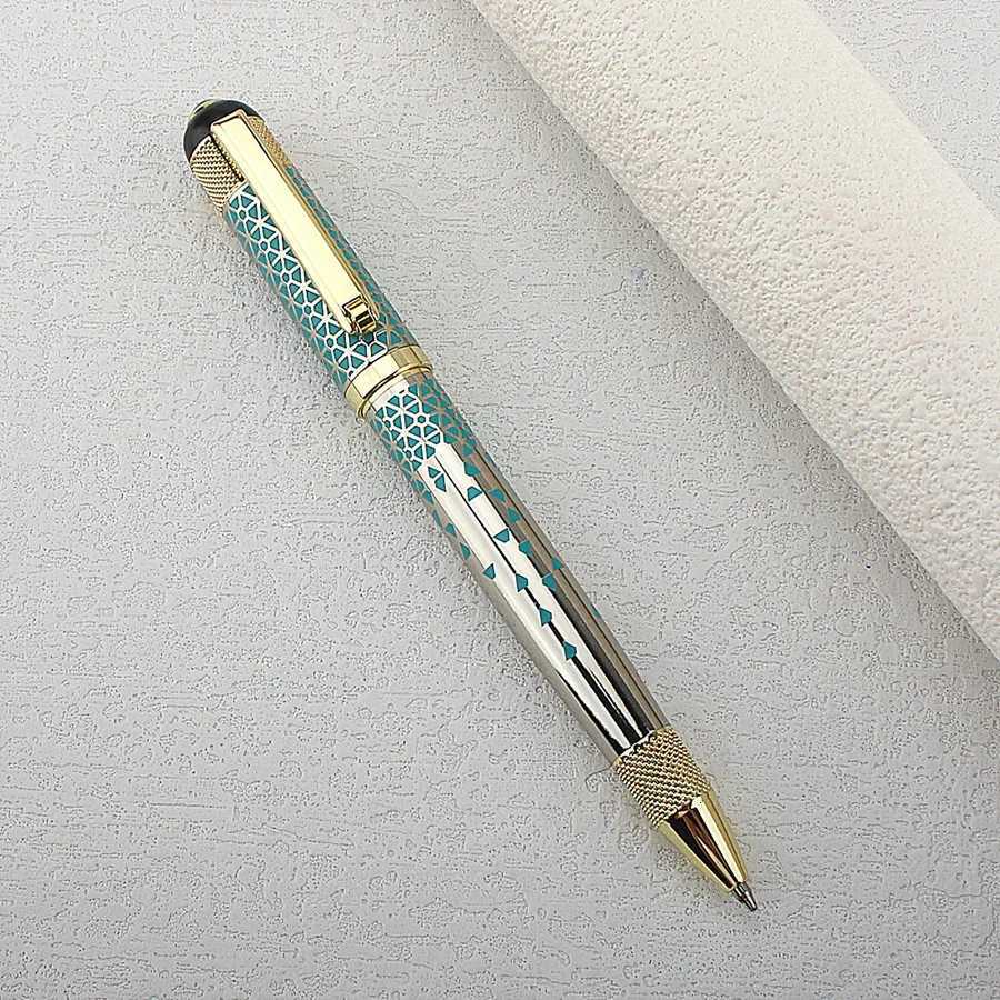 Metal Ballpoint Pen Retractable Signature Pen Crest Style Metal Housing blue Ink Medium Point 07mm Y251218