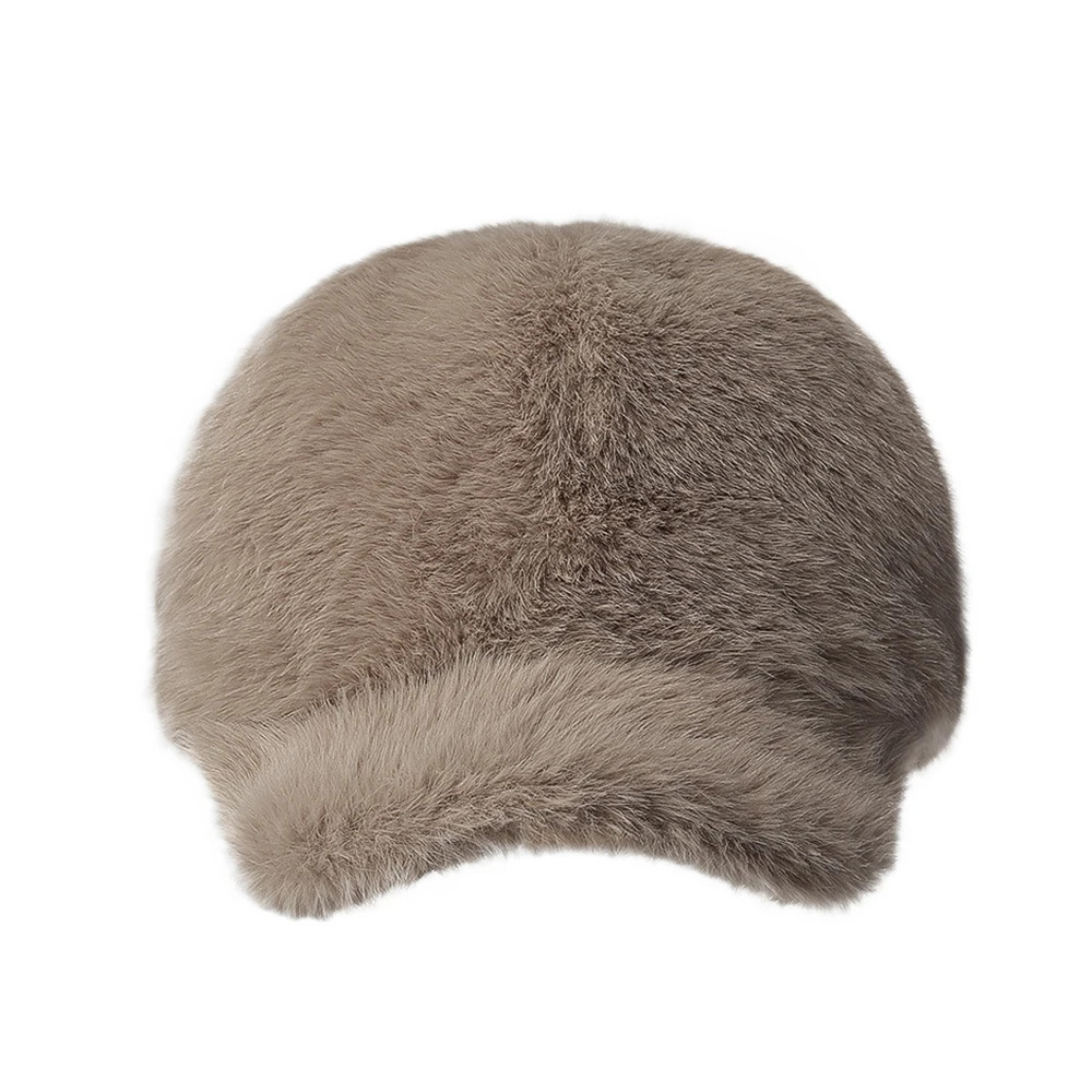 FS Brown Warm Winter Baseball Cap For Men Plus Plush Outdoor Windproof Women Hat Faux Fur Thick Trucker Hat Casquette Homme 251218