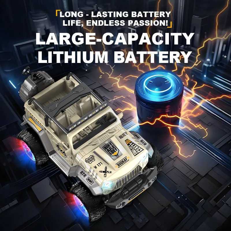 JCMO 116 RC Car Water Spray Off-Road Vehicle Colorful LED Light Car Sounds Effects 24Ghz Remote Toy Climbing Car For Children G251218