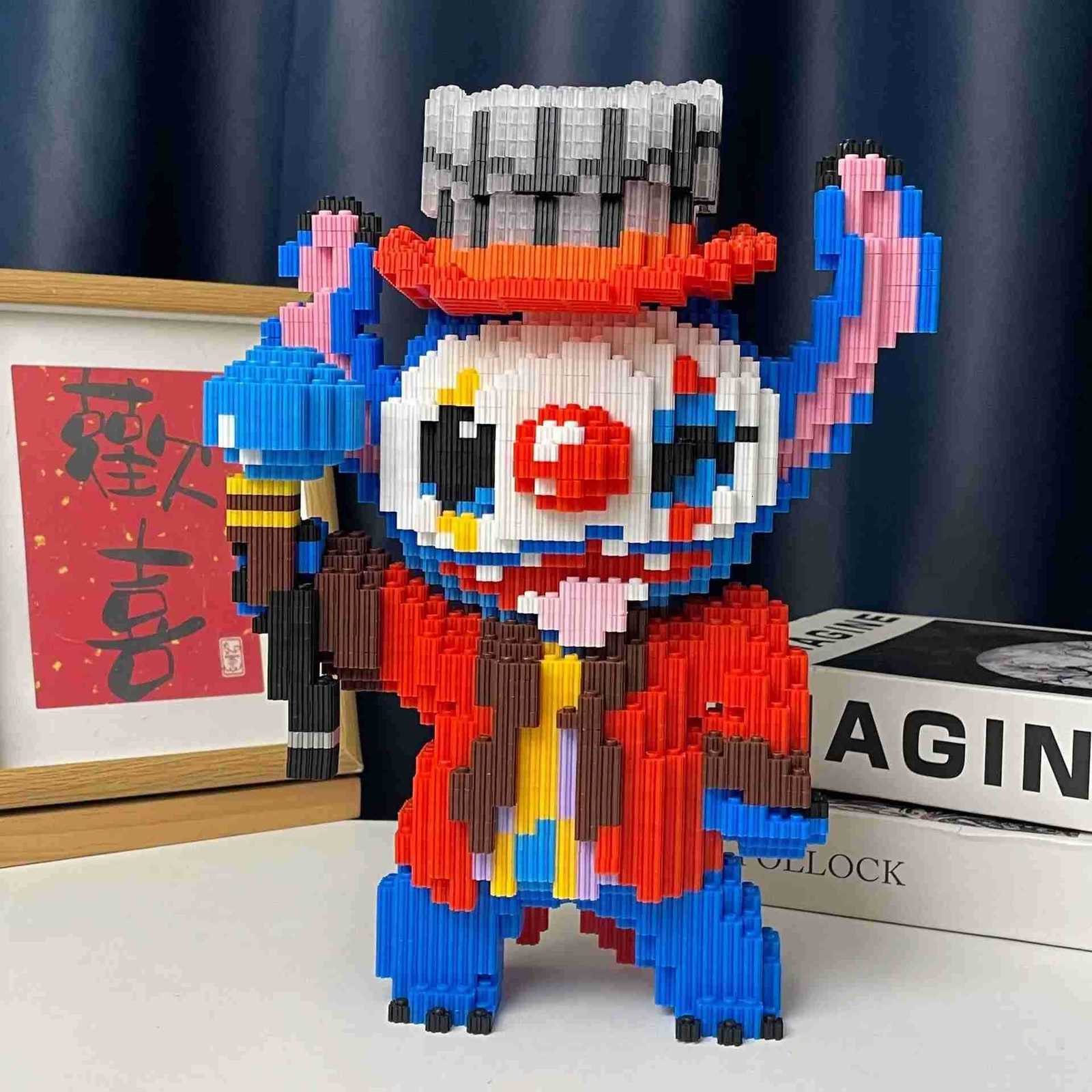 Disney Cool Joker Stitch Magic Building Block Kawaii Baby Stitch Angel Model Halloween Stitch Assembled Bricks Toy For Kids Santa Gift H251218