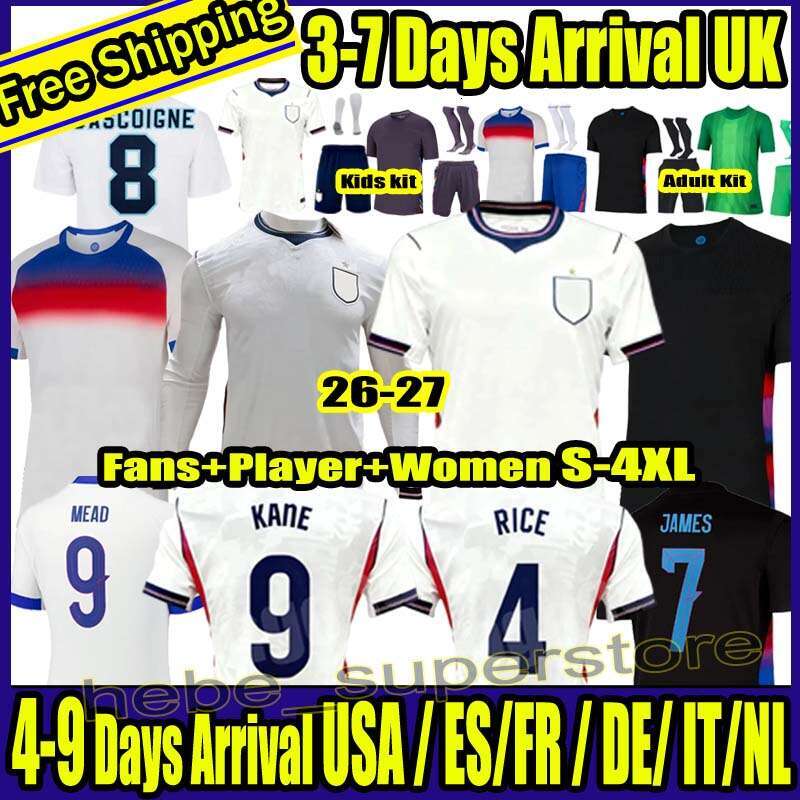 S-4XL 2026 2027 World Cup England Football Shirt 25 26 27 BELLINGHAM Football kits Soccer Jersey RASHFORD KANE SAKA RICE FODEN National Team Kid Women Men Kids Kit