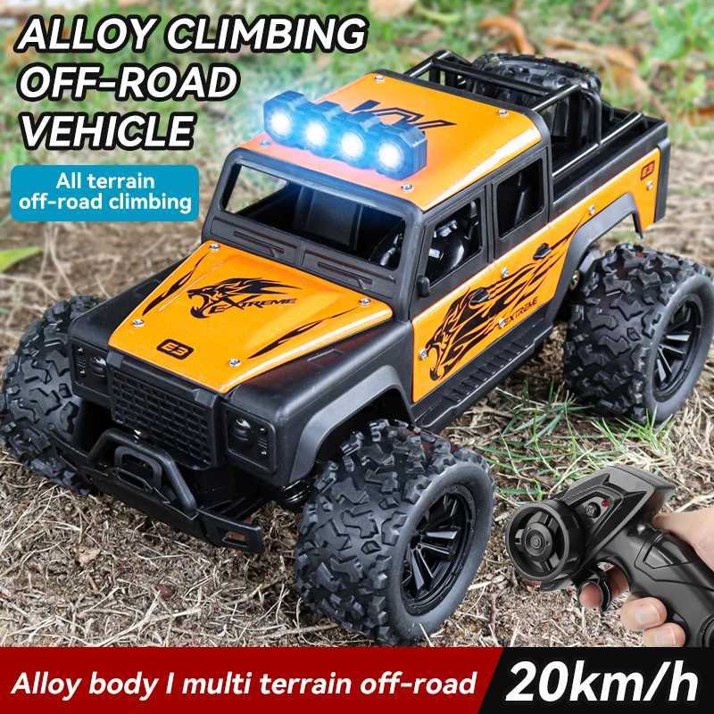 Remote Control Car All-terrain Off-road Climbing Alloy Truck 20KM/H High Speed Drift Racing Vehicle Toy Gift for Kids Children G251218