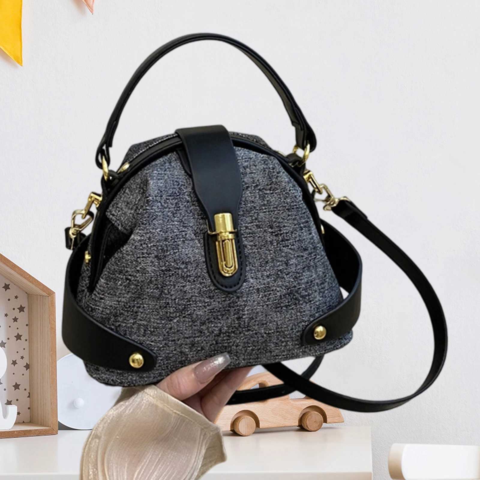 Casual Crossbody Bag ladies PU Texture daily casual Contrast Color Lightweight Handbag for WomenT251218