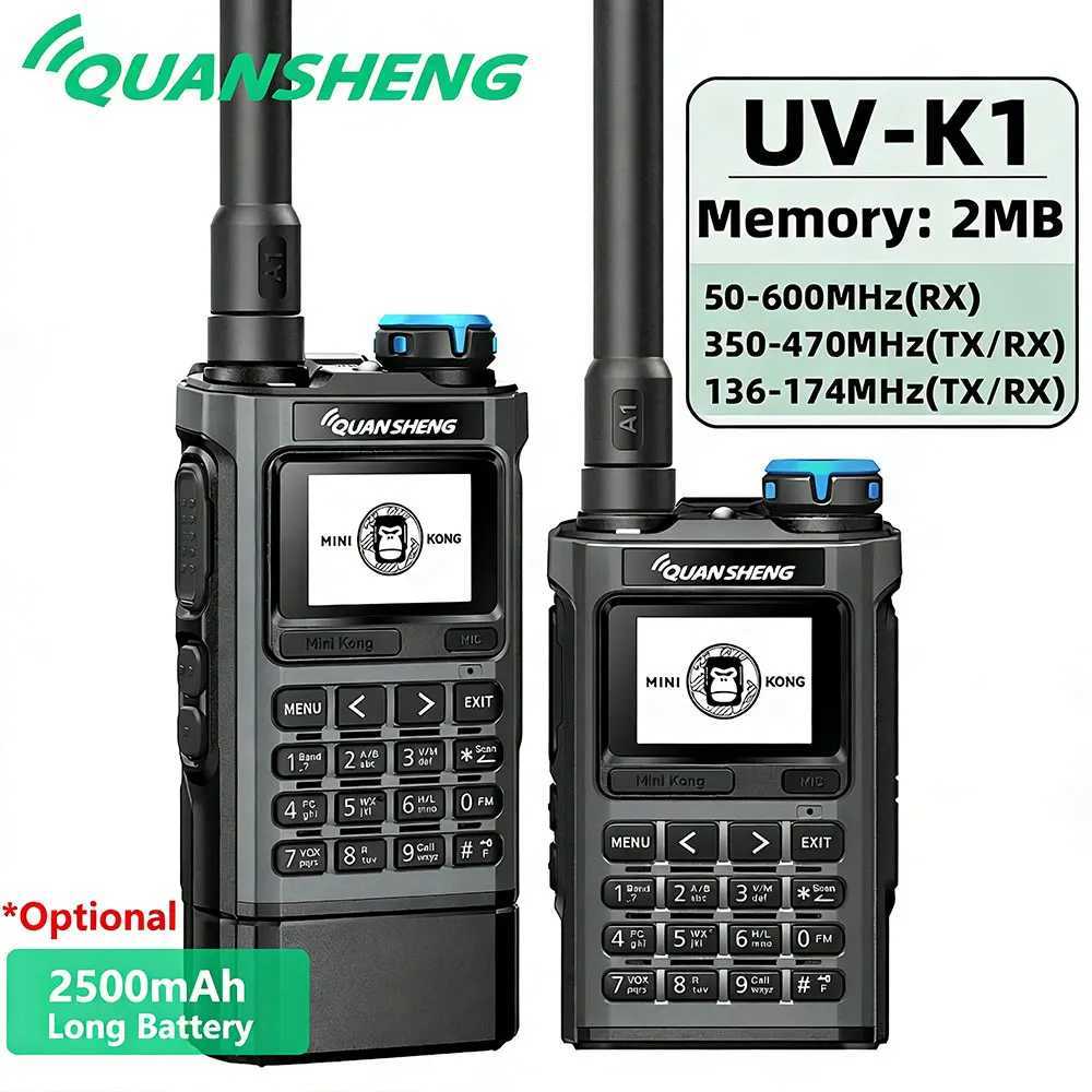Quansheng UV K1 Mini Walkie Talkie Multi-Band Communication Two Way Radio Ham Amateur Long Range Wireless Set Transceiver L251218