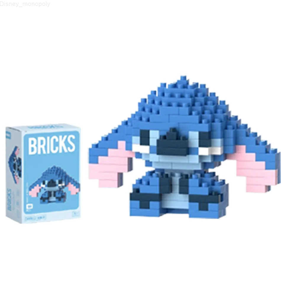 Disney LiLo Stitch Toys Building Block Angel lega Cartoon Character Assembled Model Toys For girl Children Birthday Gifts H251218