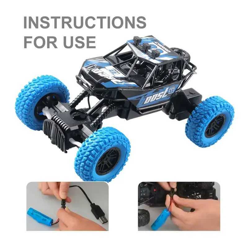 Remote control car with colorful flashing lights rubber wheels off-road toy car suitable for Christmas childrens gifts G251218