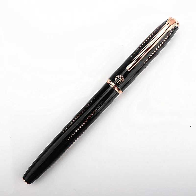 Picasso Metal Black Fountain Pen Iridium Medium Nib 07mm rose gold Clip Writing Off Business School Ink Stationary Gift Pen Y251218