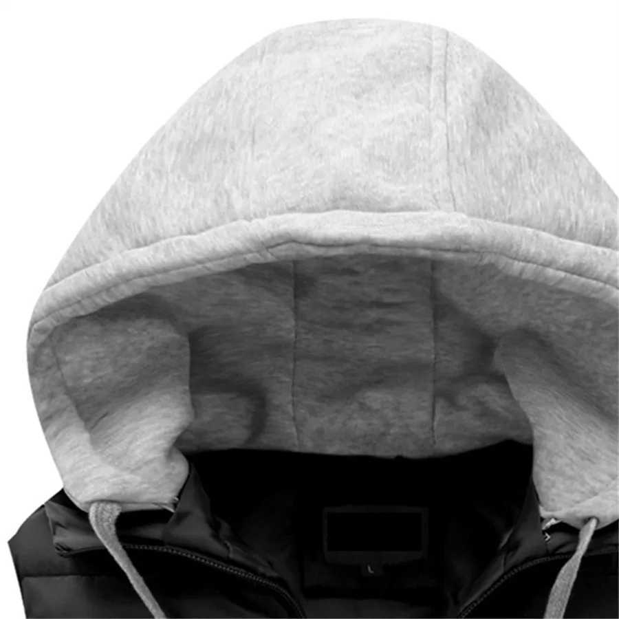 Mens Padded Vest Spring Autumn Hooded Jacket Couples Outerwear Thick Warm Sleeveless Short Coat Women Waistcoat Men Clothes 4XLG251218